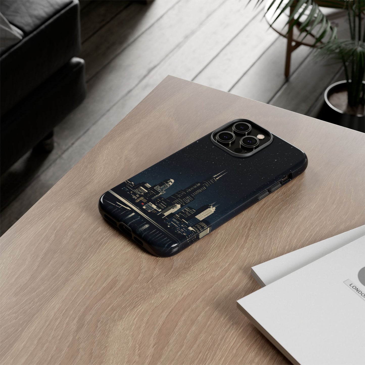 Chicago City Skyline Tough Phone Case – Nighttime Chicago Skyscraper Design