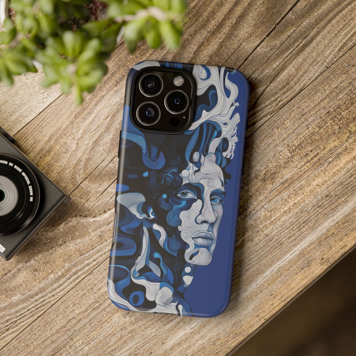 Artistic Phone Case - Blue Wave Design | Tough Cases