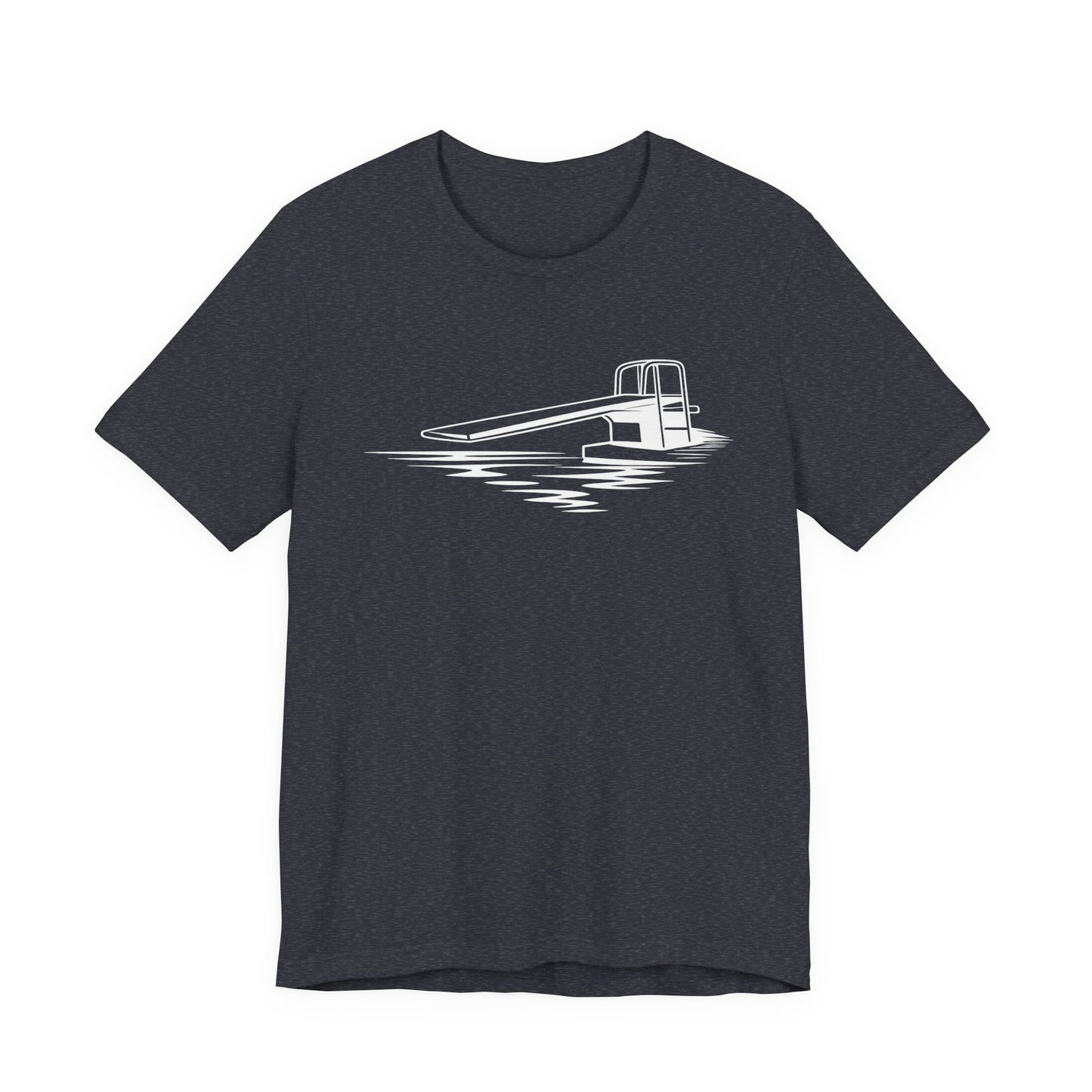 Desert Modern Icons series, Diving board graphic Unisex Jersey Short Sleeve Tee, Vintage Palm Springs