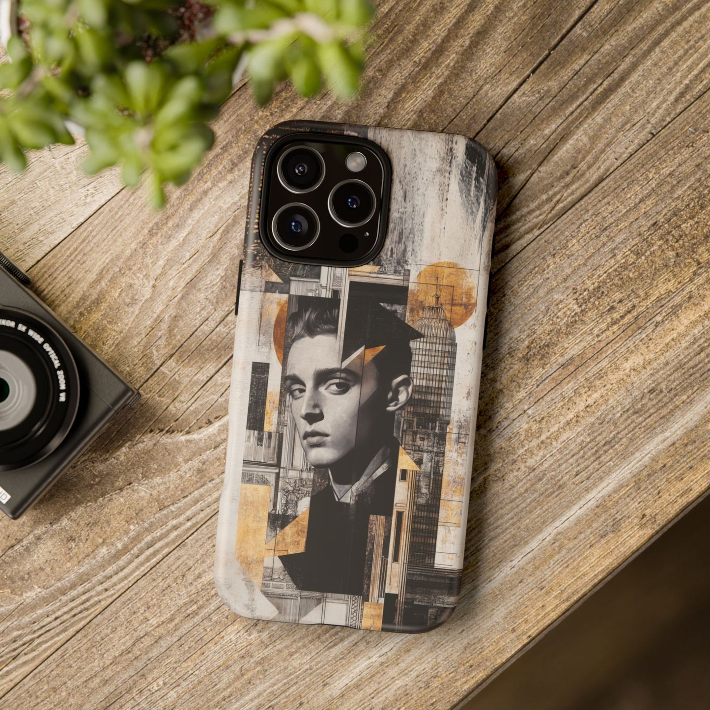 Artistic Tough Phone Case - Abstract Design with Urban Vibes