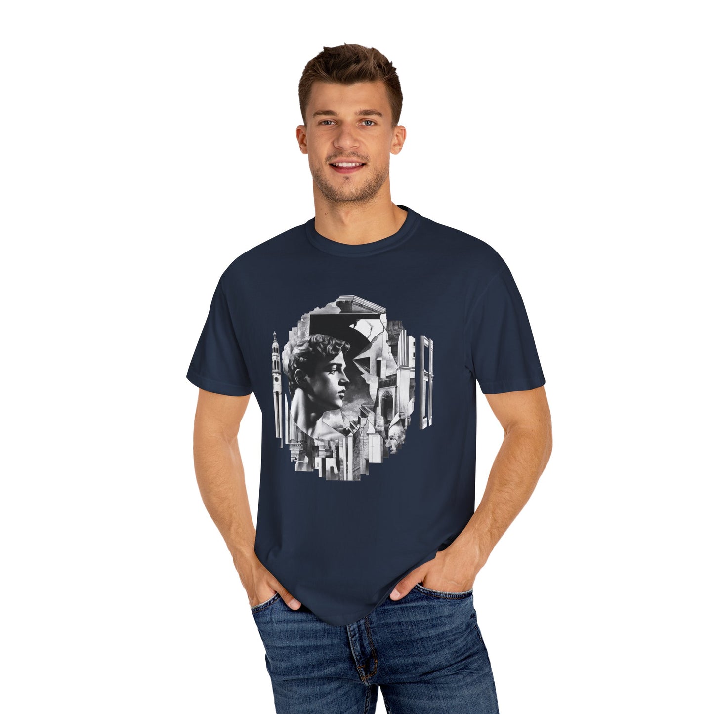 Fractured Classic Artistic Unisex Garment-Dyed T-Shirt - Urban Insights Design