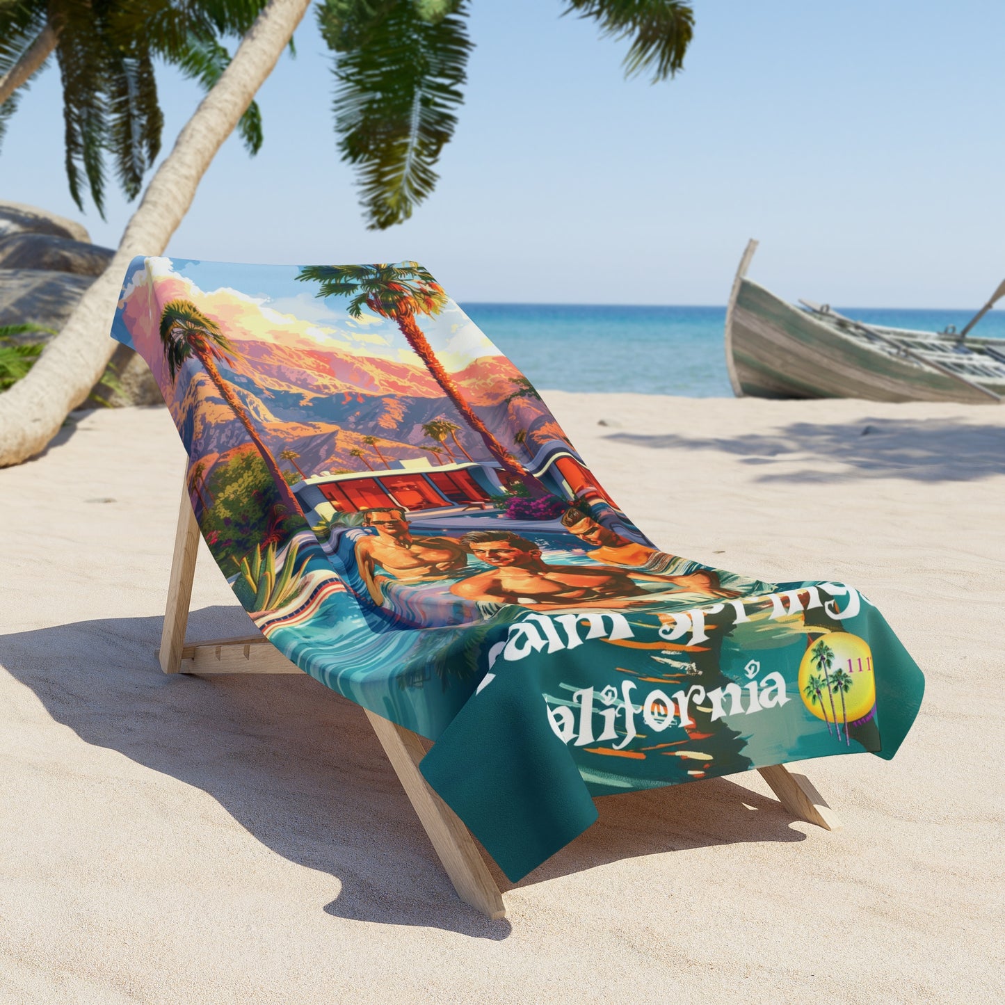 Palm Springs resort PS House Beach Towel