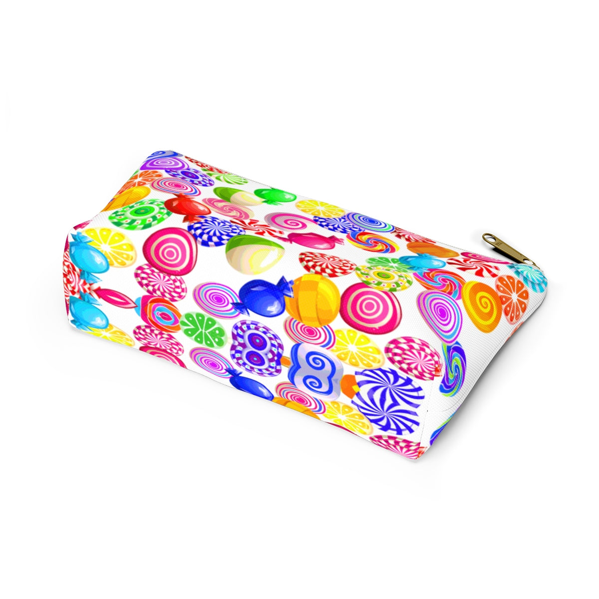 Candy on white Accessory Pouch w T-bottom