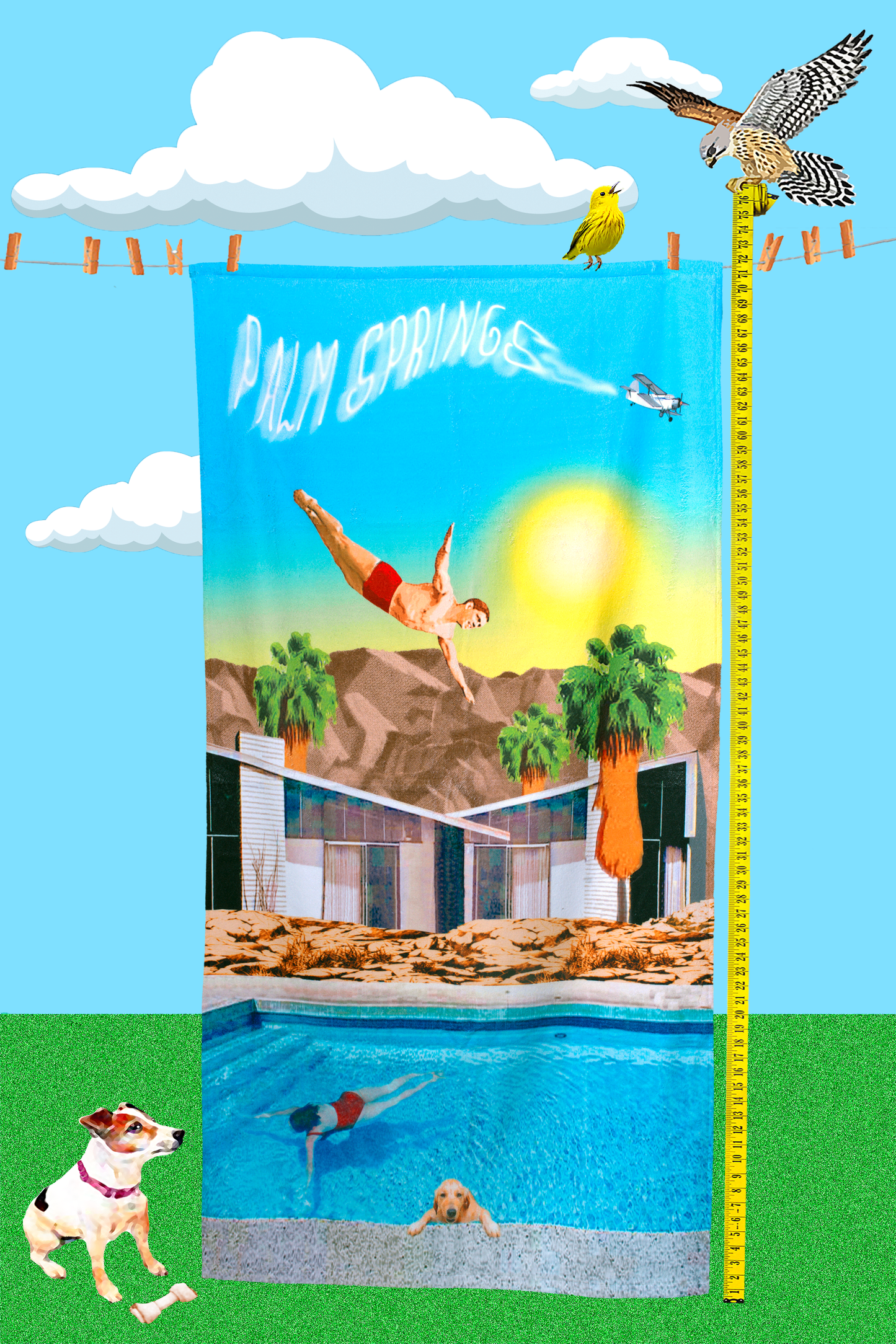 Dive into PS Day Beach Towel