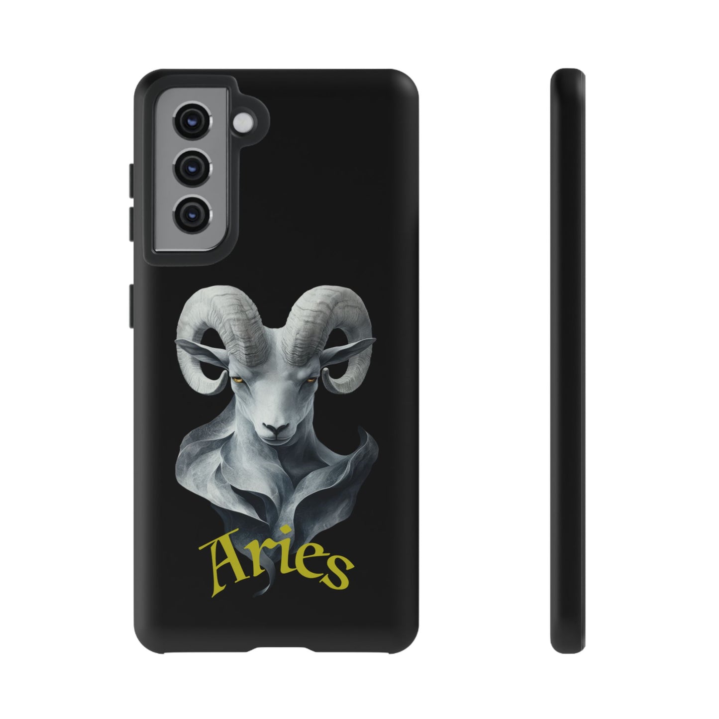 Aries Tough Phone Cases, Artistic Zodiac Phone Cases, premium-quality cases for iPhone, Samsung Galaxy, and Google Pixel devices