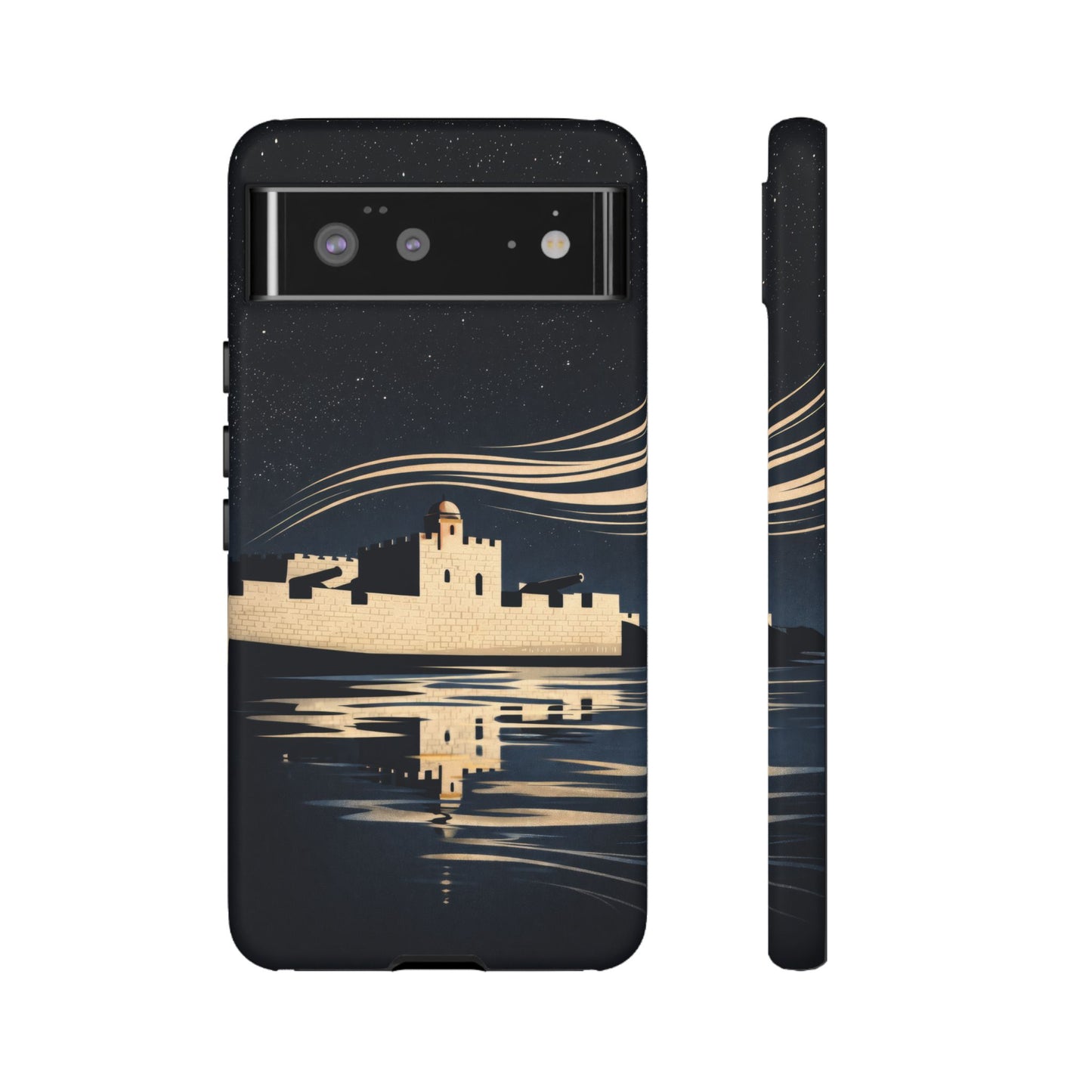 Essaouira Morocco Reflection Tough Phone Case — Night Sky in Essaouira Waterproof Design