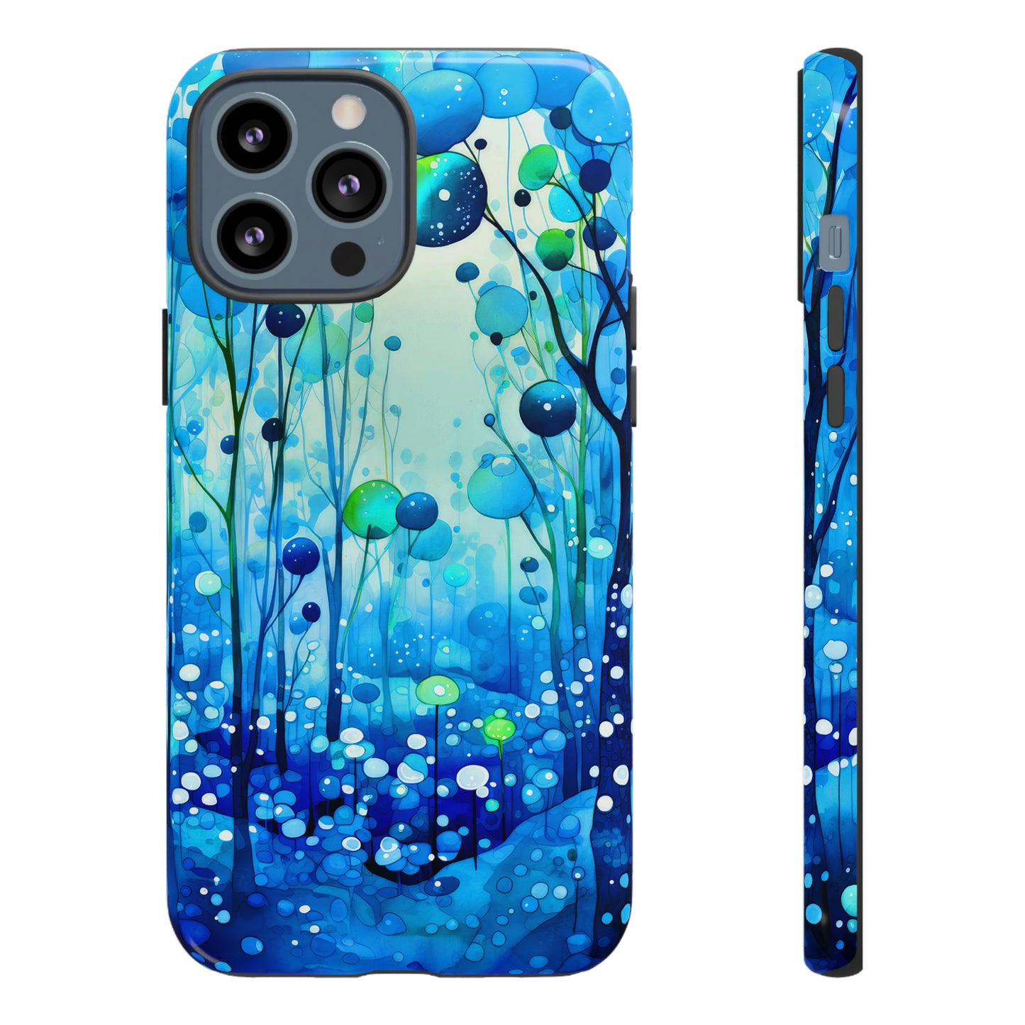 Blue fantasy forest Tough Cases