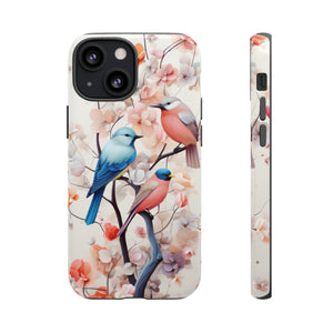 Three birds on a branch water color Tough Cases