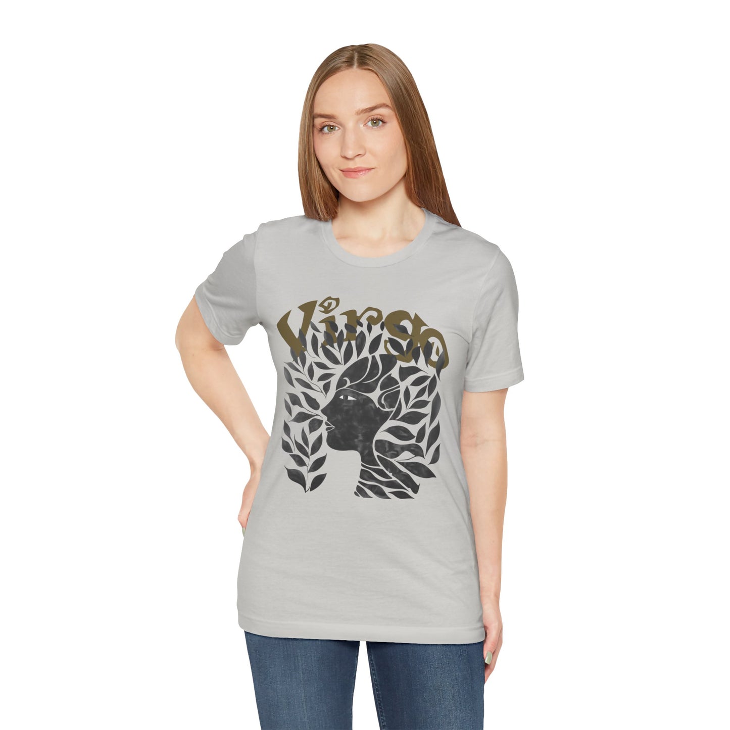 Virgo Black graphic Unisex Jersey Short Sleeve Tee