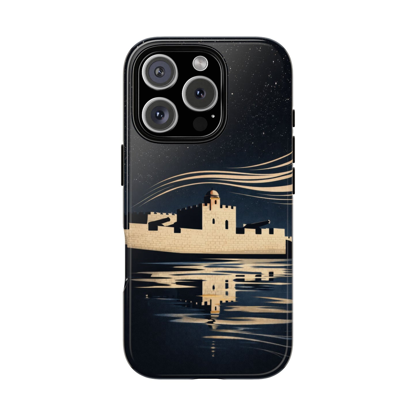 Essaouira Morocco Reflection Tough Phone Case — Night Sky in Essaouira Waterproof Design