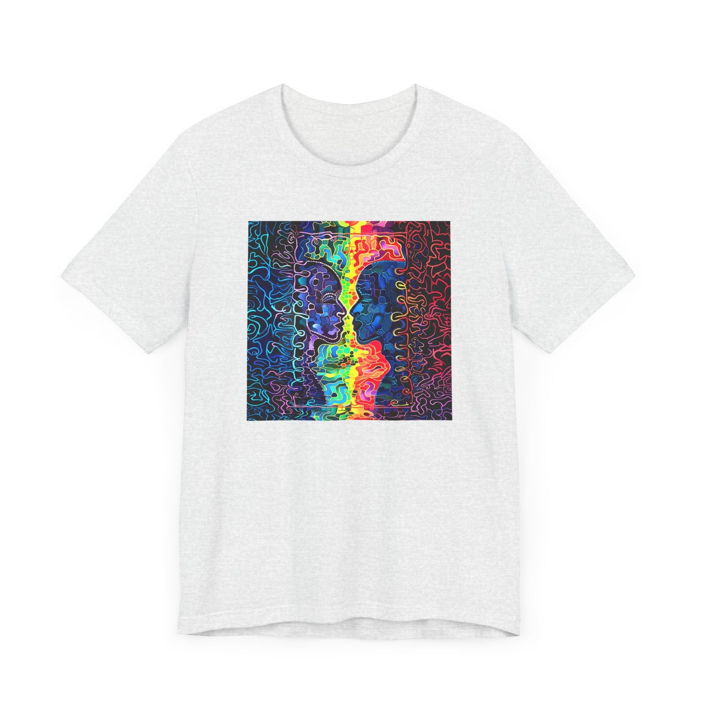 Rainbow puzzel man Unisex Jersey Short Sleeve Tee
