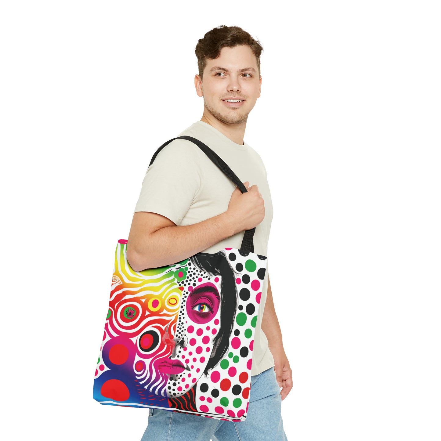 Rainbow disco dreams Tote Bag in 3 sizes
