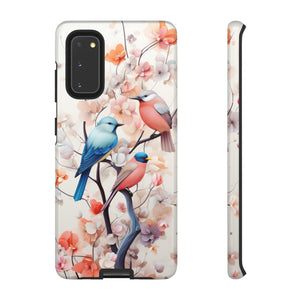 Three birds on a branch water color Tough Cases