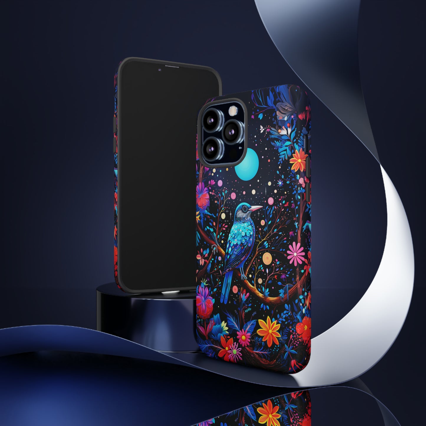 Blue bird at night Tough Cases