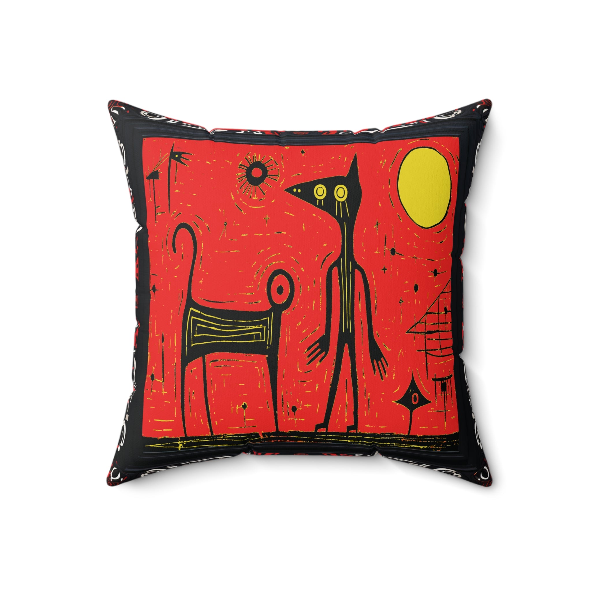 Red Sky Square Pillow