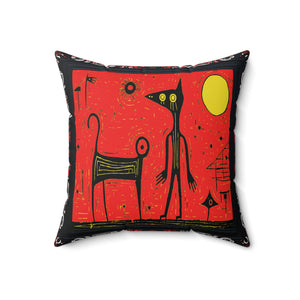 Red Sky Square Pillow