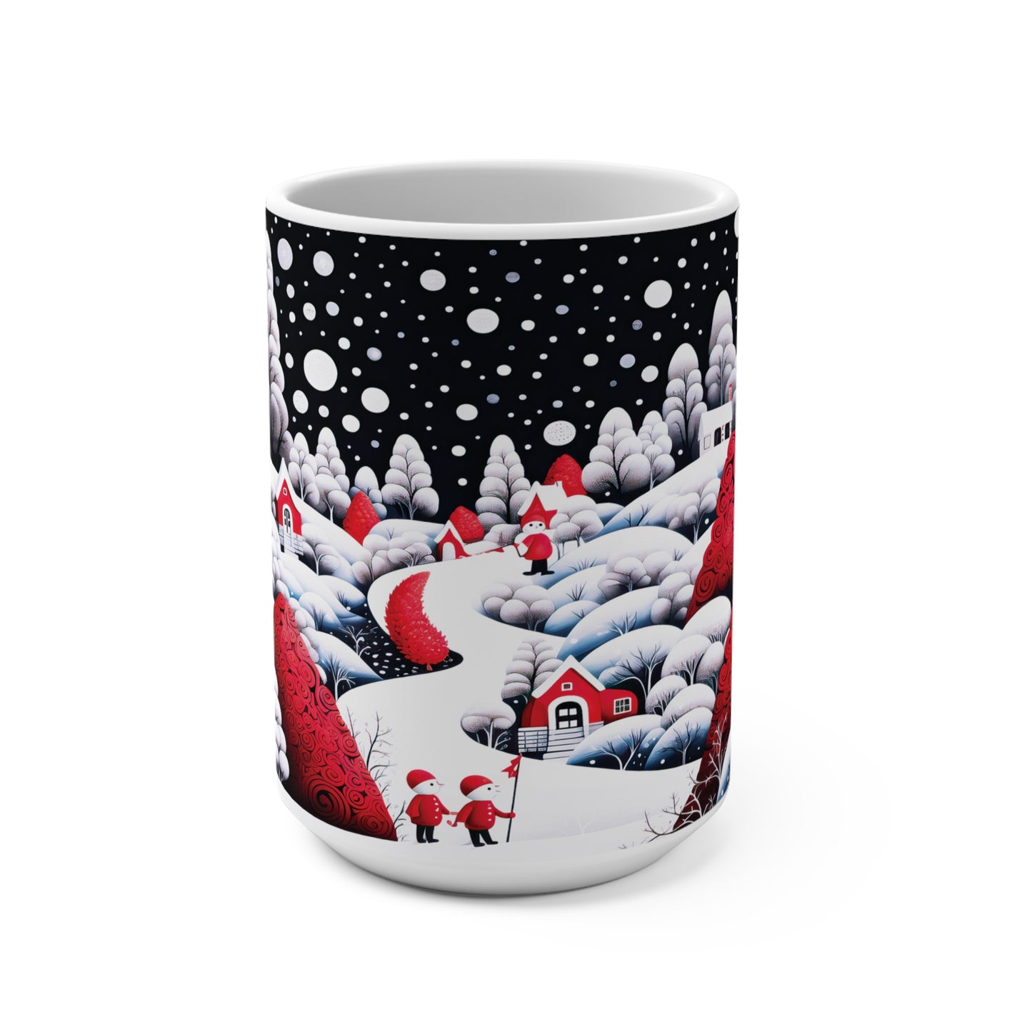Mug 15oz Snowy night Christmas Town