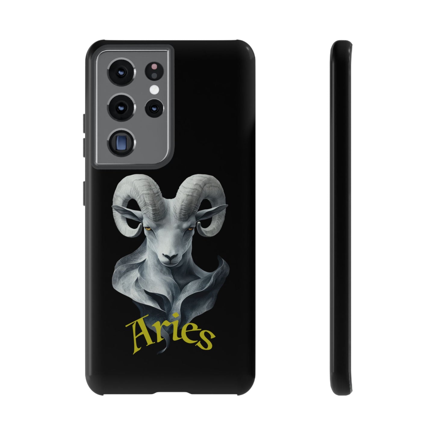 Aries Tough Phone Cases, Artistic Zodiac Phone Cases, premium-quality cases for iPhone, Samsung Galaxy, and Google Pixel devices