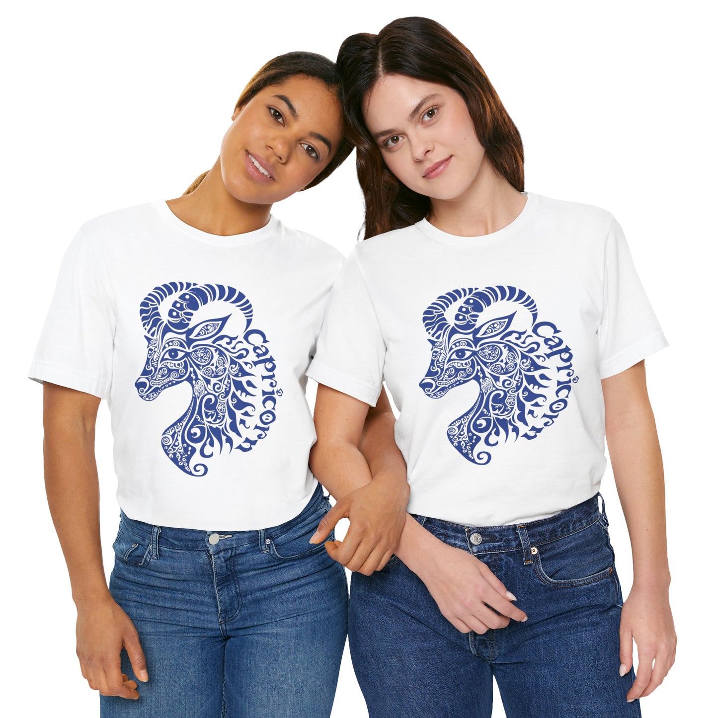 Capricorn blue graphic Unisex Jersey Short Sleeve Tee