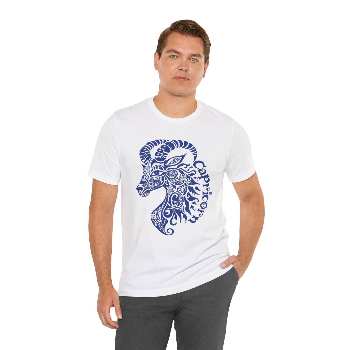 Capricorn blue graphic Unisex Jersey Short Sleeve Tee
