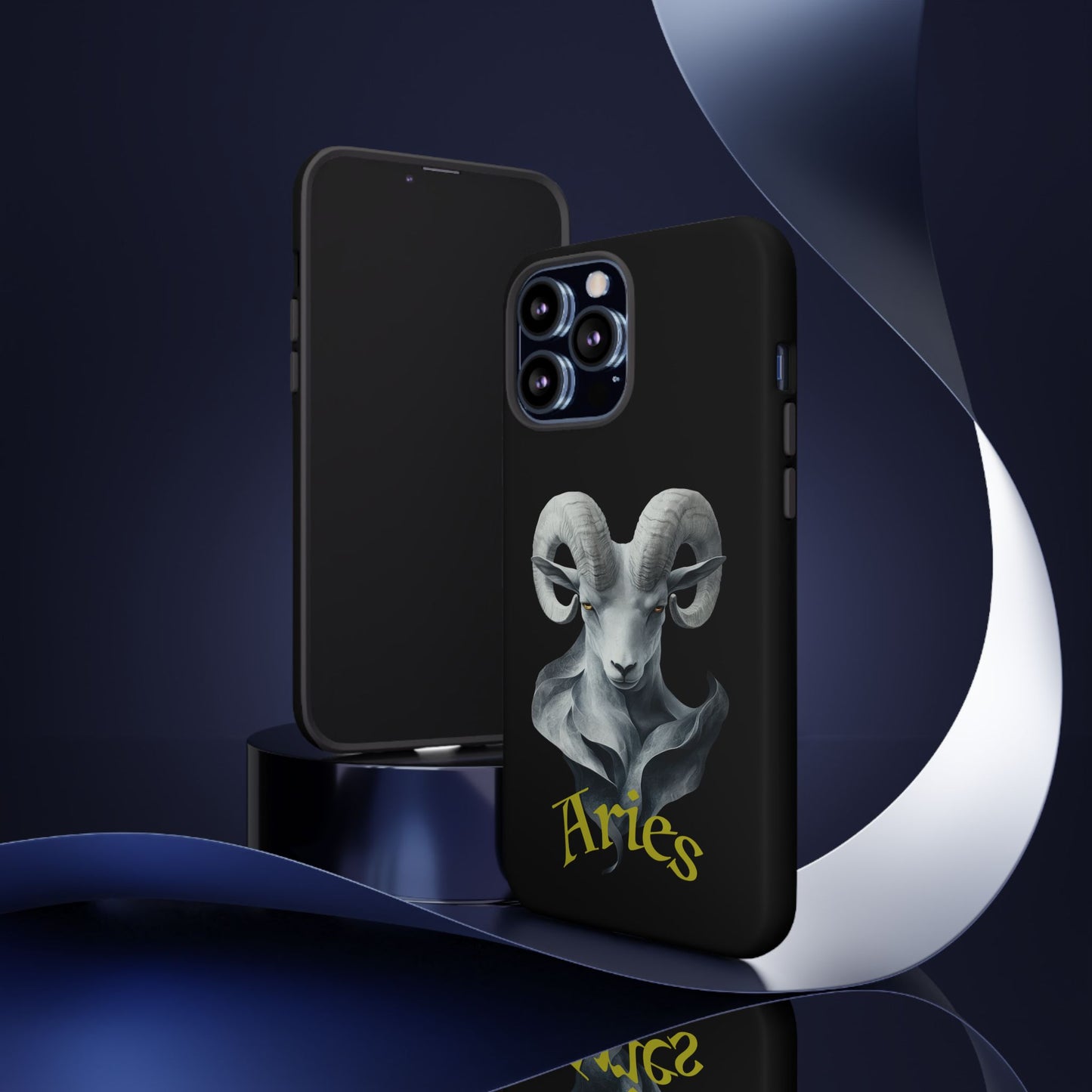 Aries Tough Phone Cases, Artistic Zodiac Phone Cases, premium-quality cases for iPhone, Samsung Galaxy, and Google Pixel devices