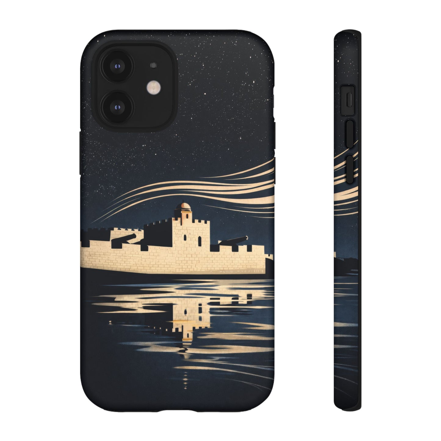 Essaouira Morocco Reflection Tough Phone Case — Night Sky in Essaouira Waterproof Design