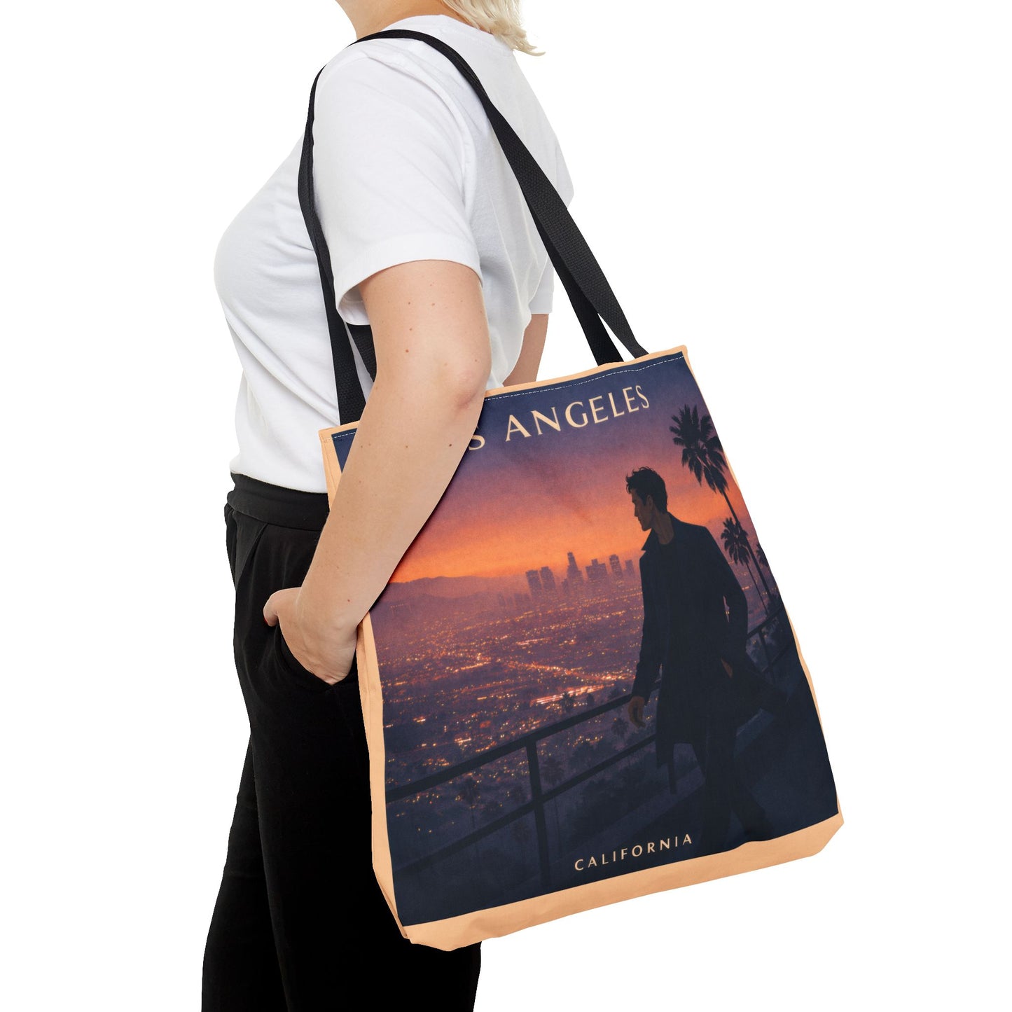 Los Angeles Sunset Tote Bag — California Cityscape AOP Tote
