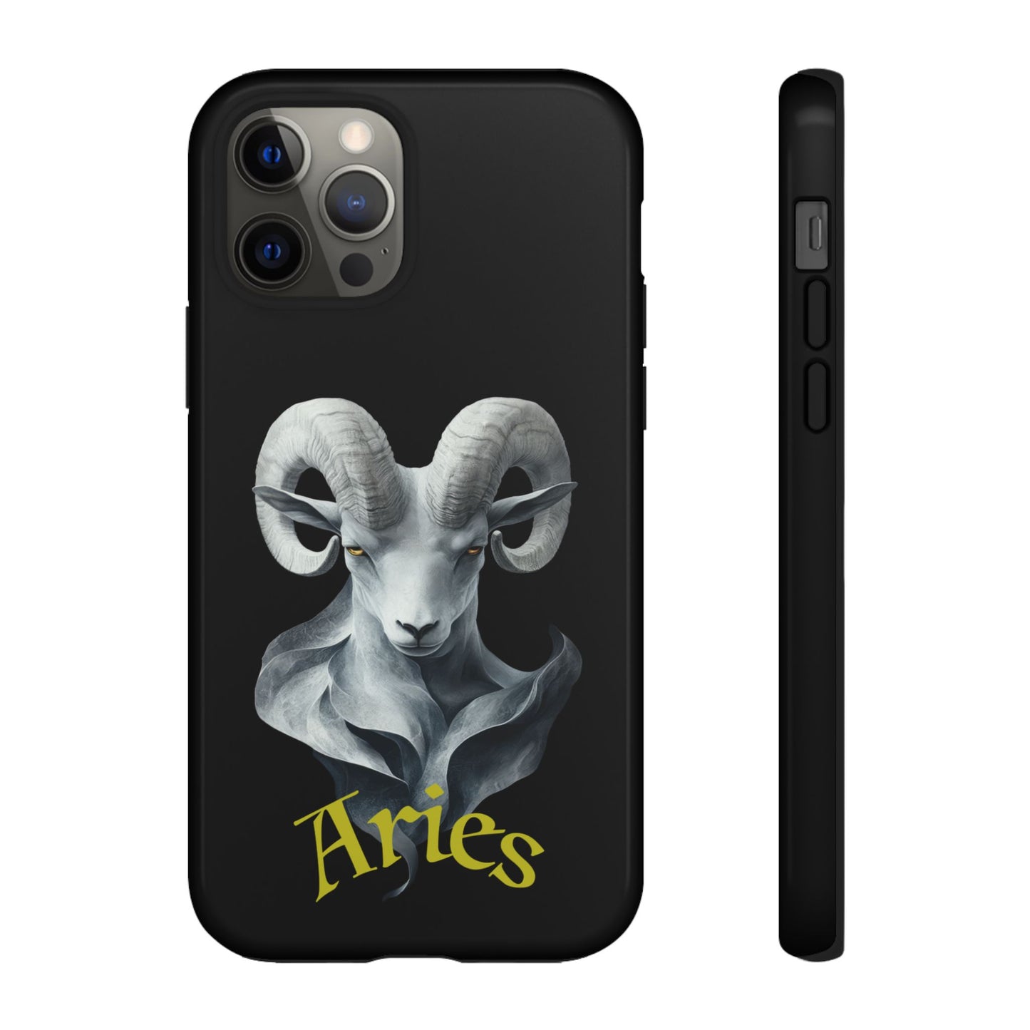 Aries Tough Phone Cases, Artistic Zodiac Phone Cases, premium-quality cases for iPhone, Samsung Galaxy, and Google Pixel devices