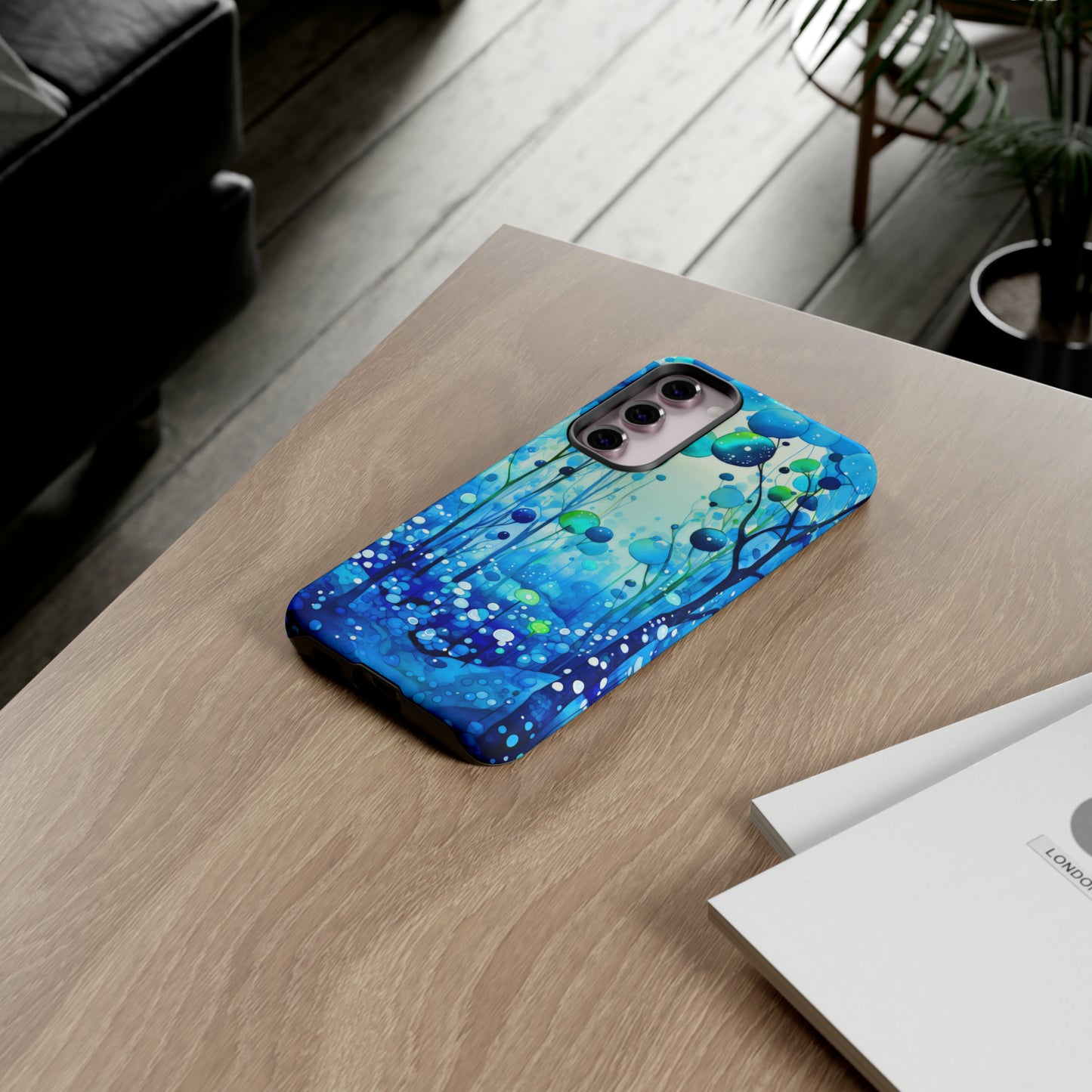 Blue fantasy forest Tough Cases