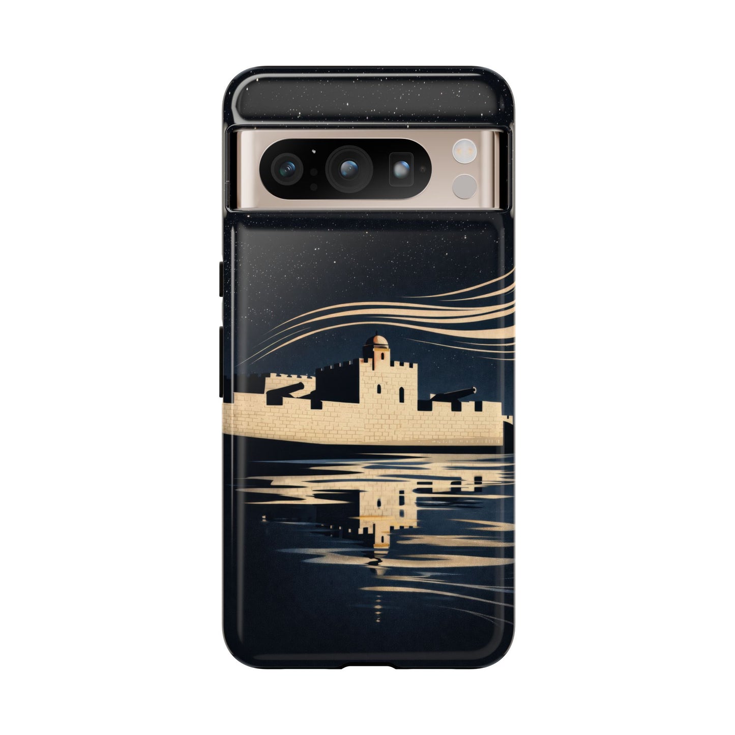 Essaouira Morocco Reflection Tough Phone Case — Night Sky in Essaouira Waterproof Design