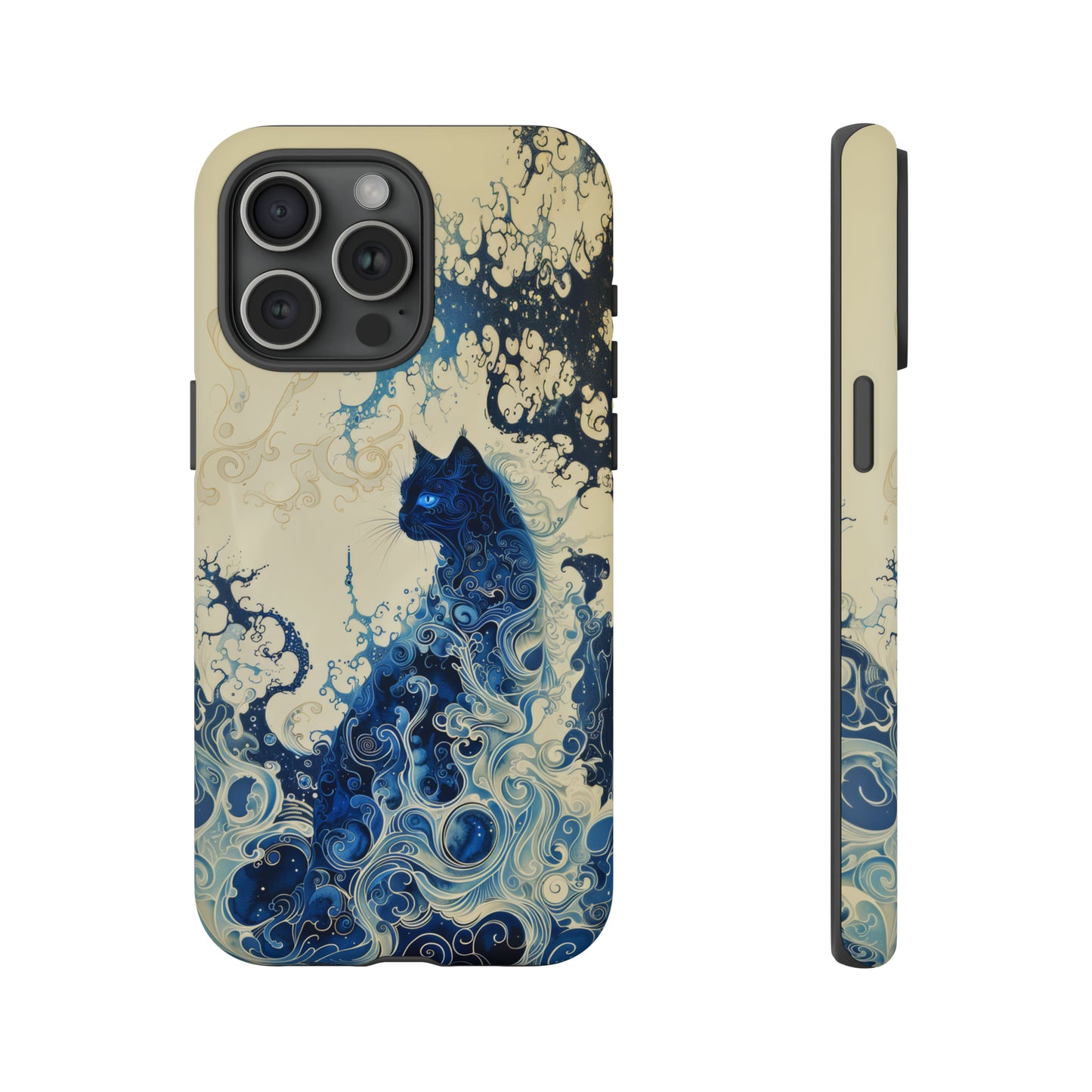 Black cat in smokeTough Cases