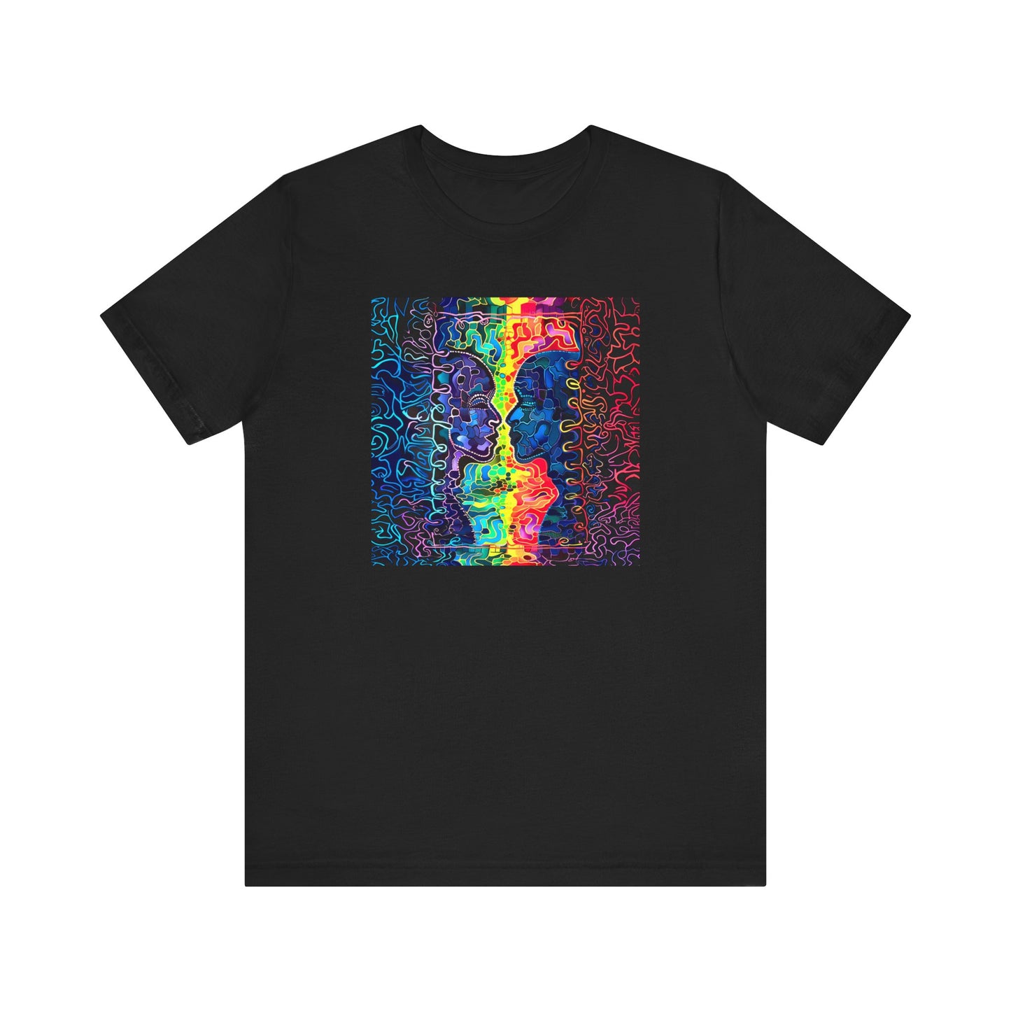 Rainbow puzzel man Unisex Jersey Short Sleeve Tee