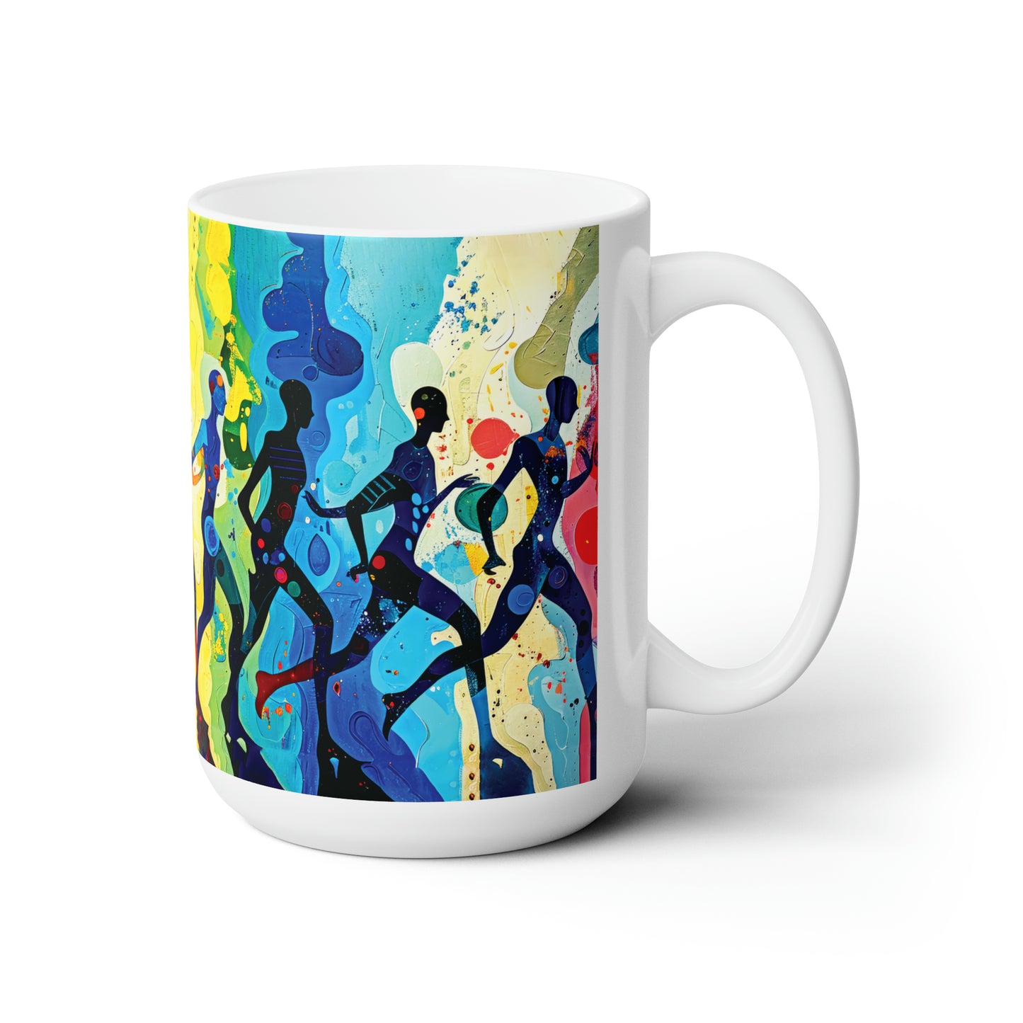 Colorful abstract runners Ceramic Mug 15oz