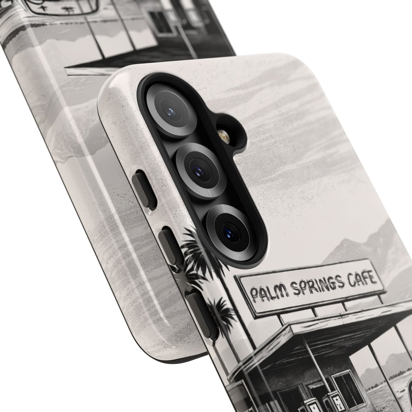 Vintage Palm Springs Cafe Phone Case – Retro Convertible Roadtrip Design