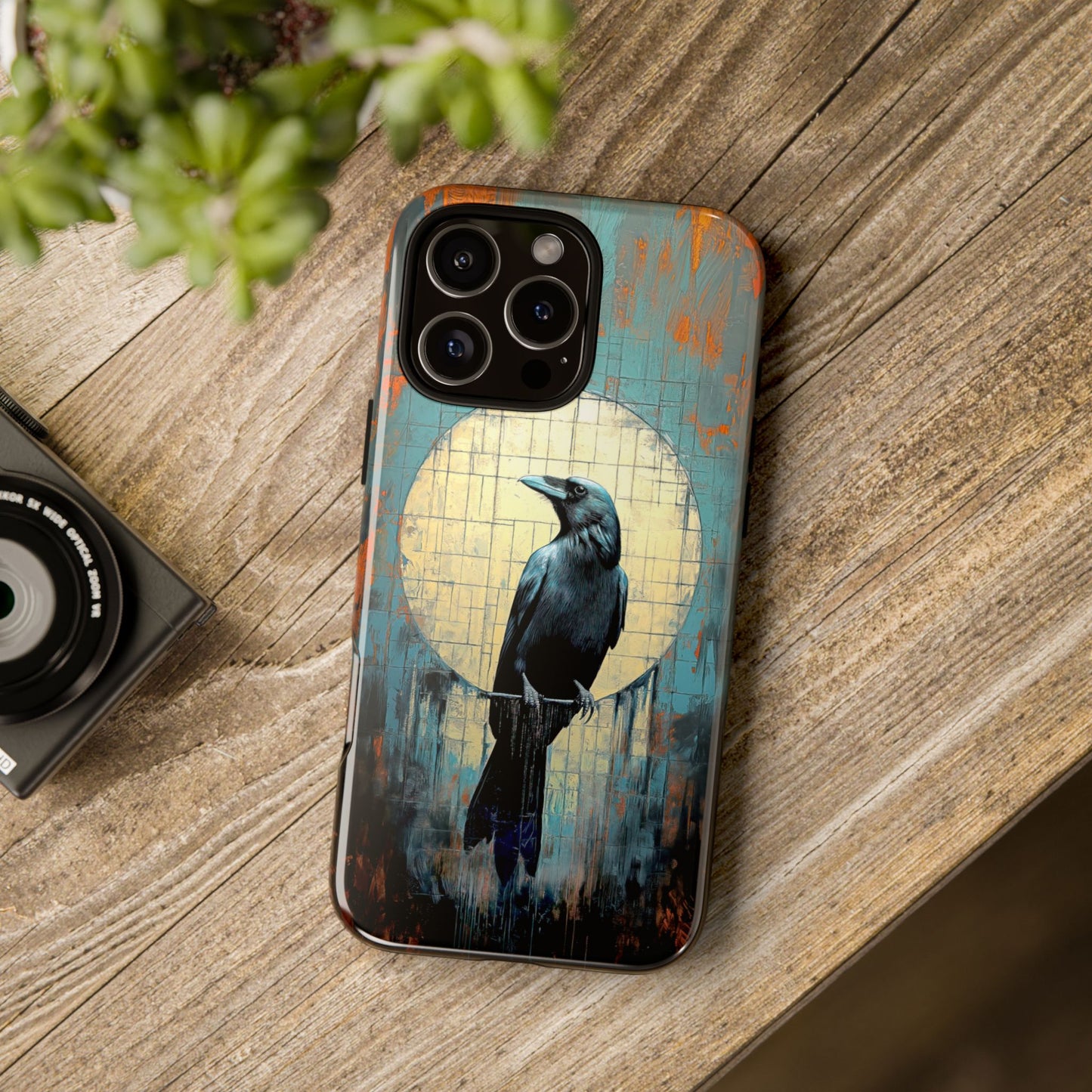Mystical Raven Phone Case - Tough Protection with Artistic Design