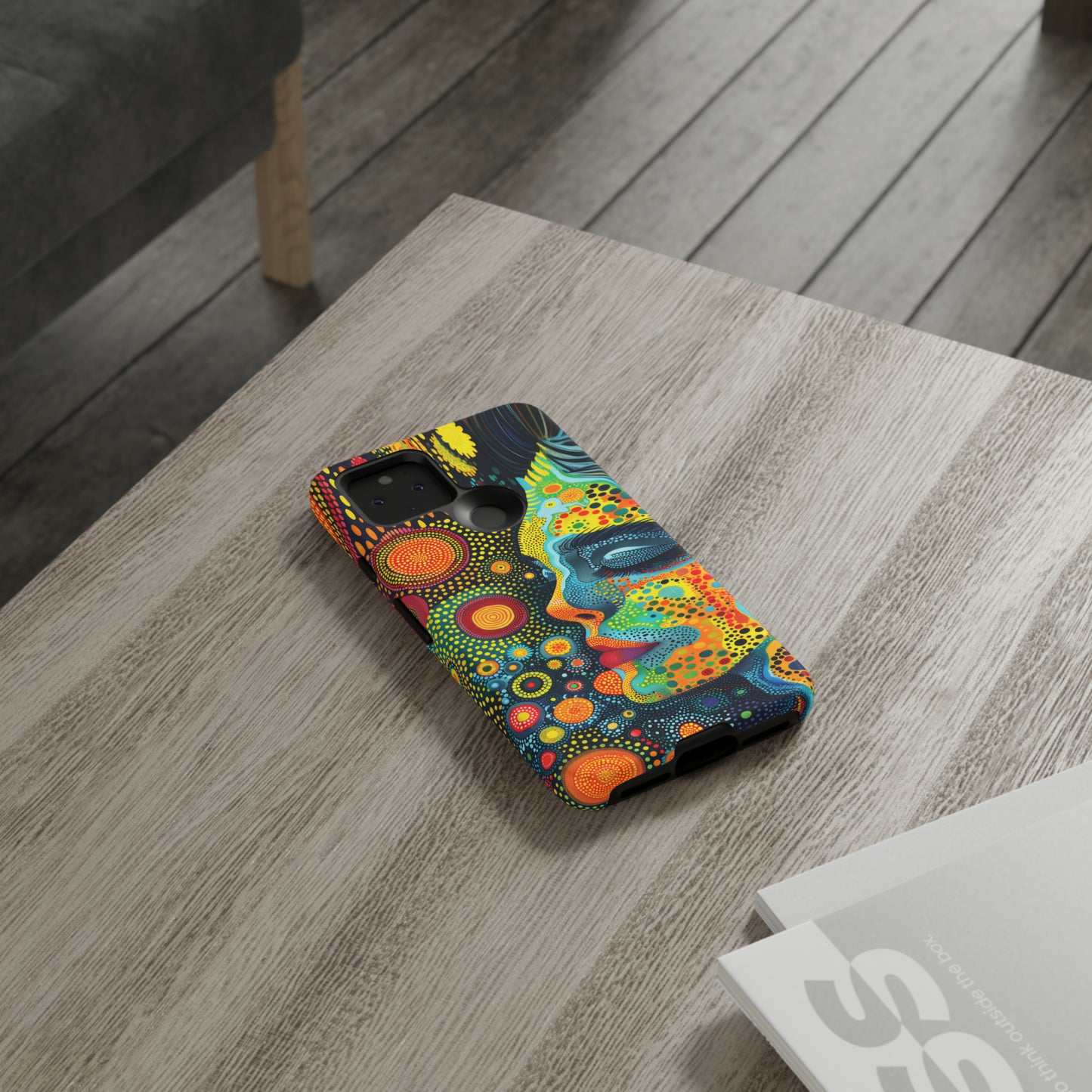 Phone Case, rainbow girl, Artistic design, Tough Case, Colorful whimsical rainbow fantasy design, iPhone 15, 14, 13, 12, 11, Samsung, Pixel