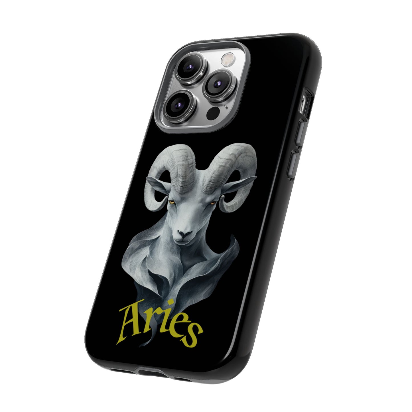 Aries Tough Phone Cases, Artistic Zodiac Phone Cases, premium-quality cases for iPhone, Samsung Galaxy, and Google Pixel devices