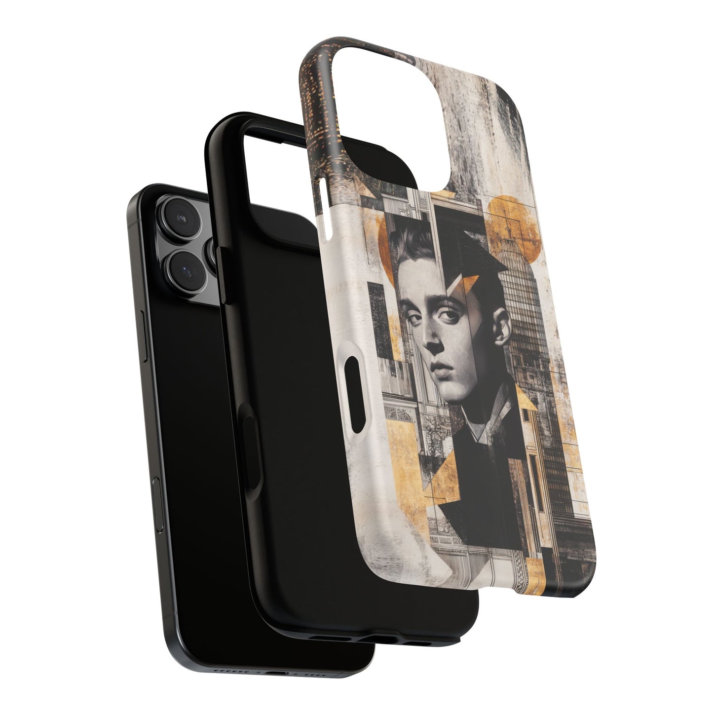 Artistic Tough Phone Case - Abstract Design with Urban Vibes
