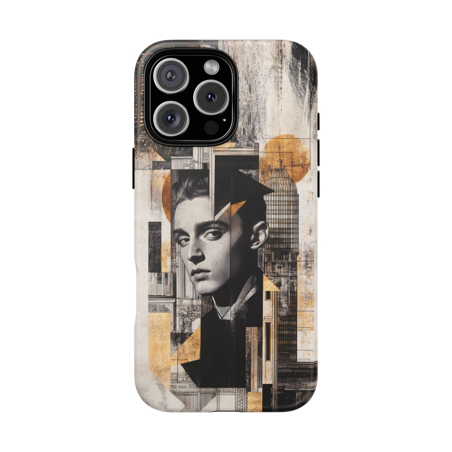 Artistic Tough Phone Case - Abstract Design with Urban Vibes