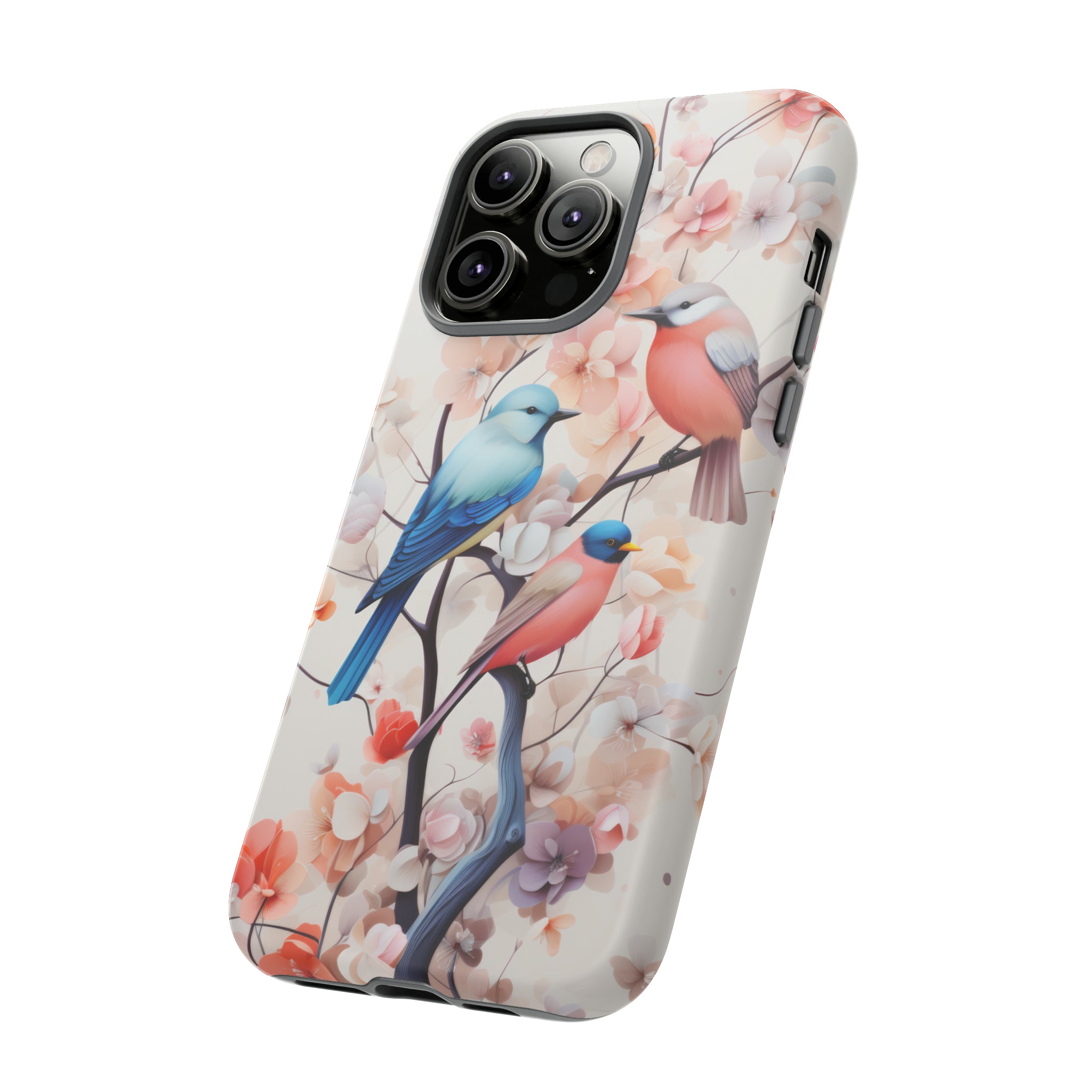 Three birds on a branch water color Tough Cases