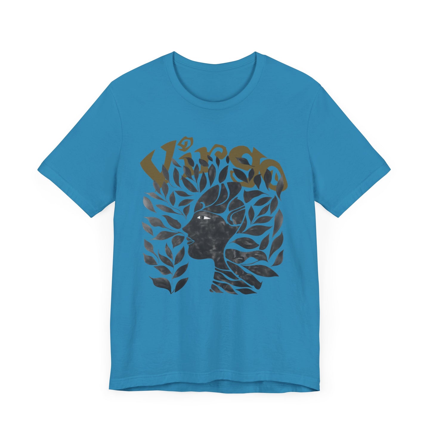 Virgo Black graphic Unisex Jersey Short Sleeve Tee