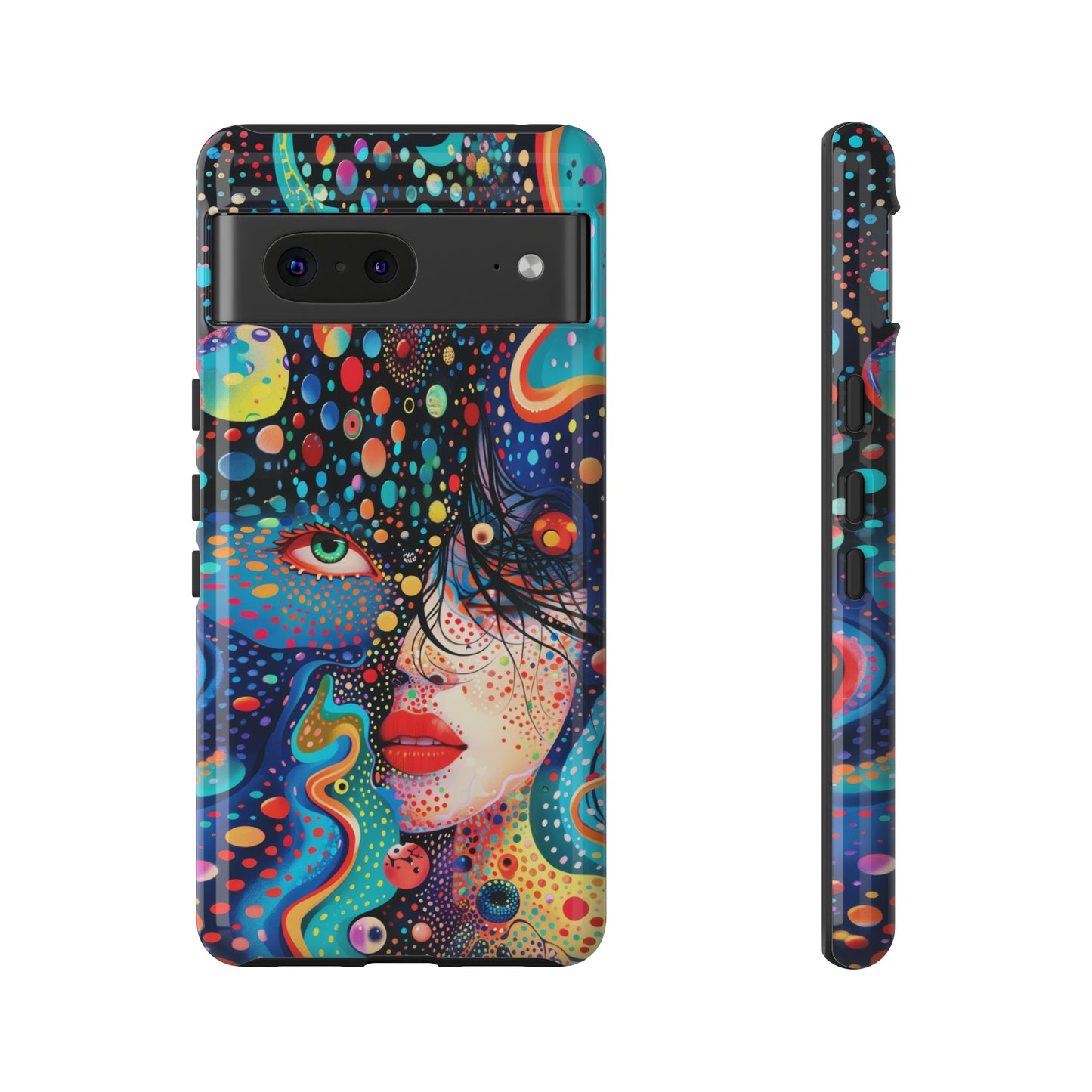 Phone Case, dream in color, Artistic design, Tough Case, Colorful whimsical flower design, iPhone 15, 14, 13, 12, 11, Samsung, Pixel