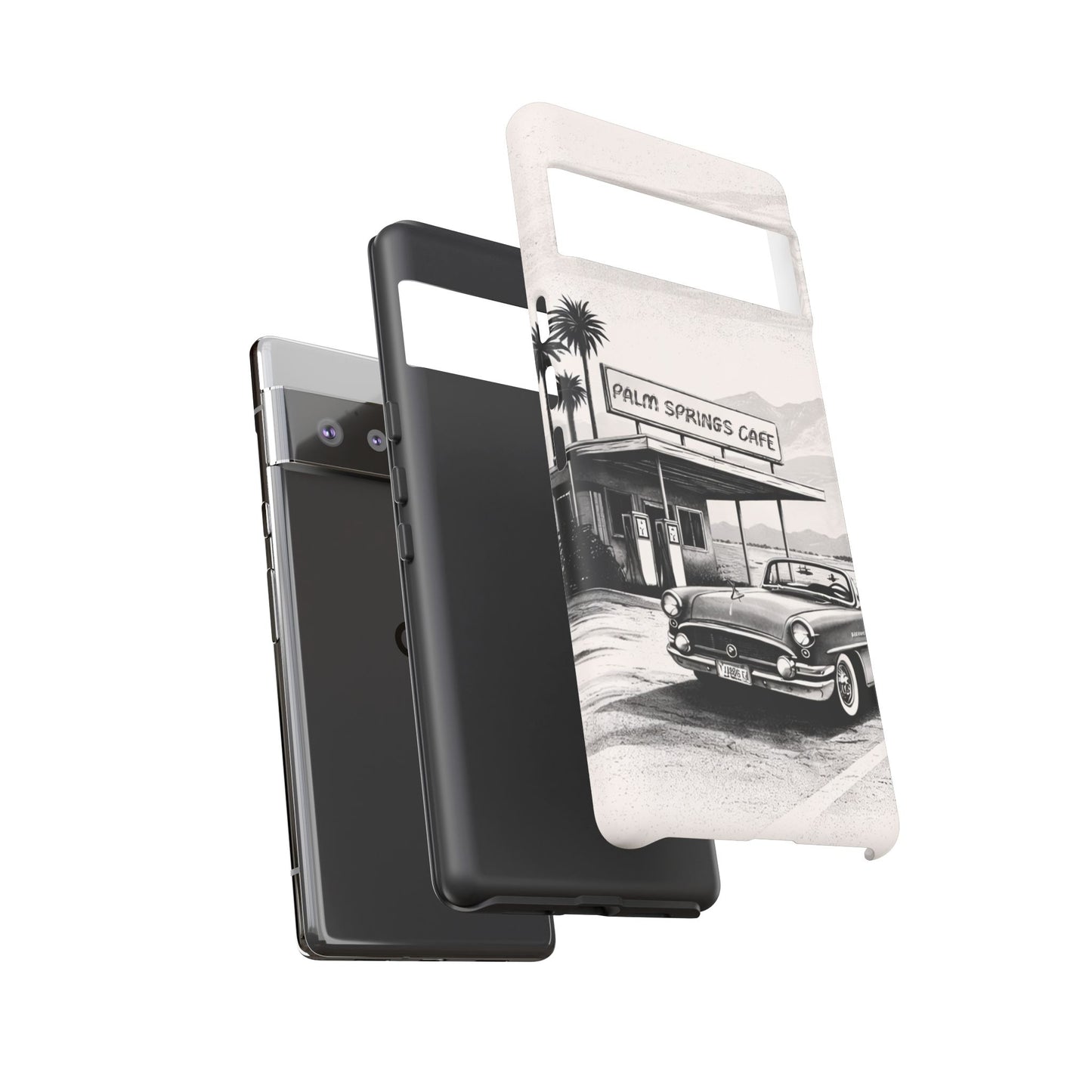 Vintage Palm Springs Cafe Phone Case – Retro Convertible Roadtrip Design