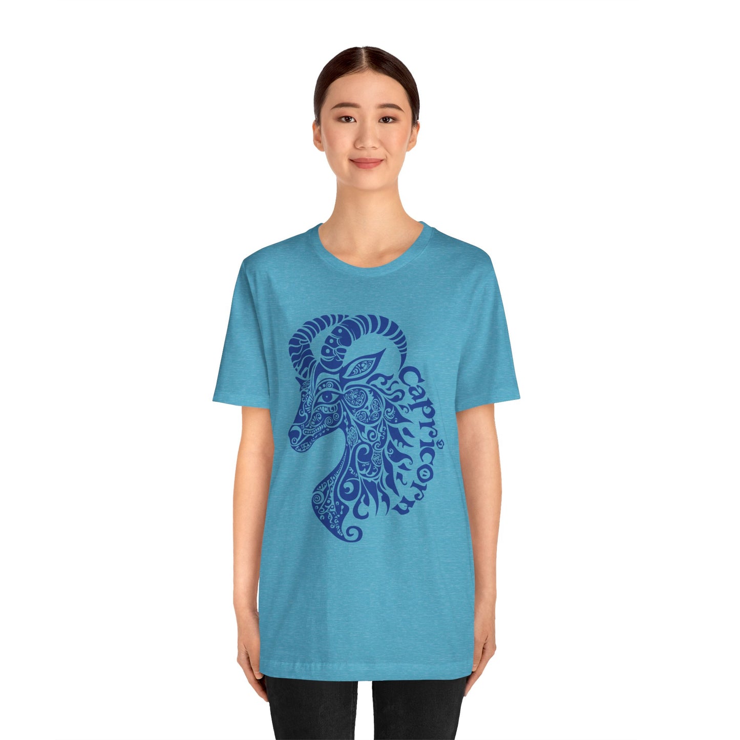 Capricorn blue graphic Unisex Jersey Short Sleeve Tee