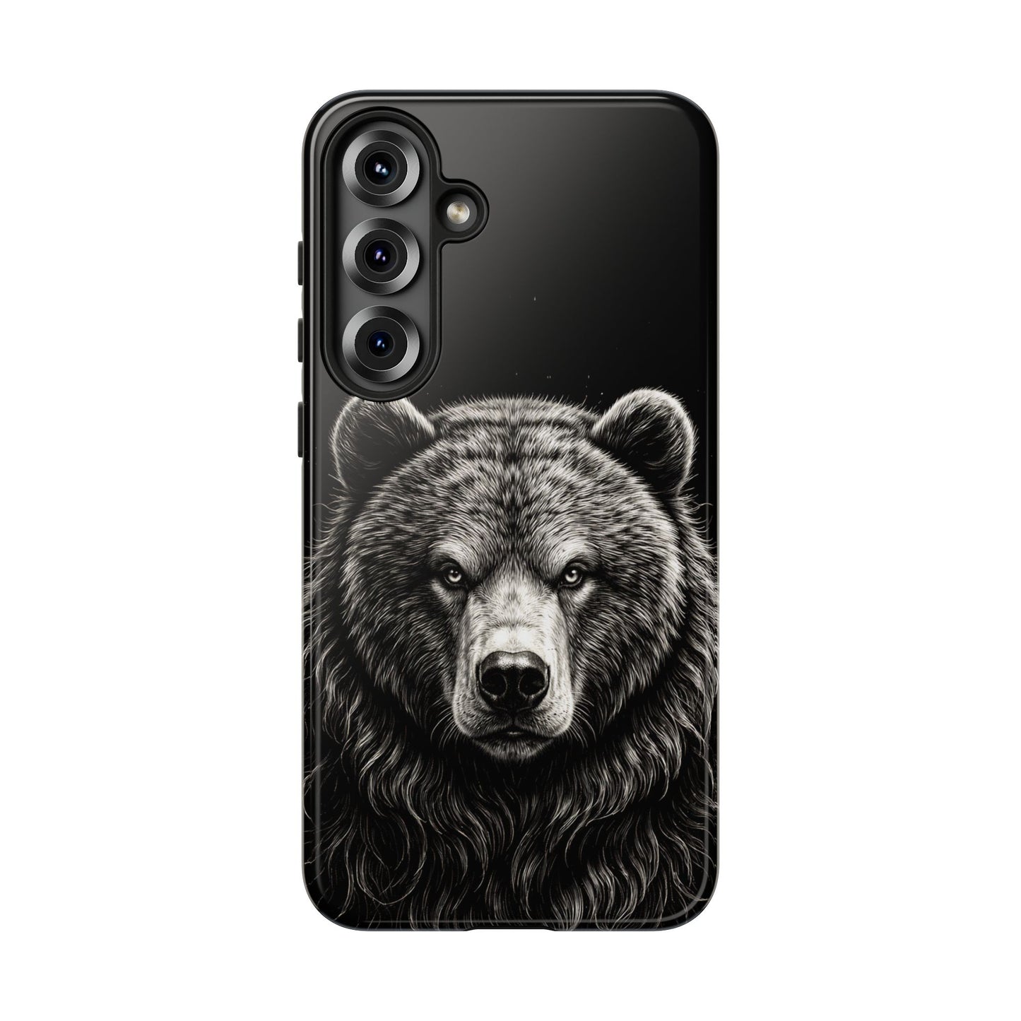 Sketch of a Bear Face Tough Phone Case – Rugged Wild Bear Phone Cover