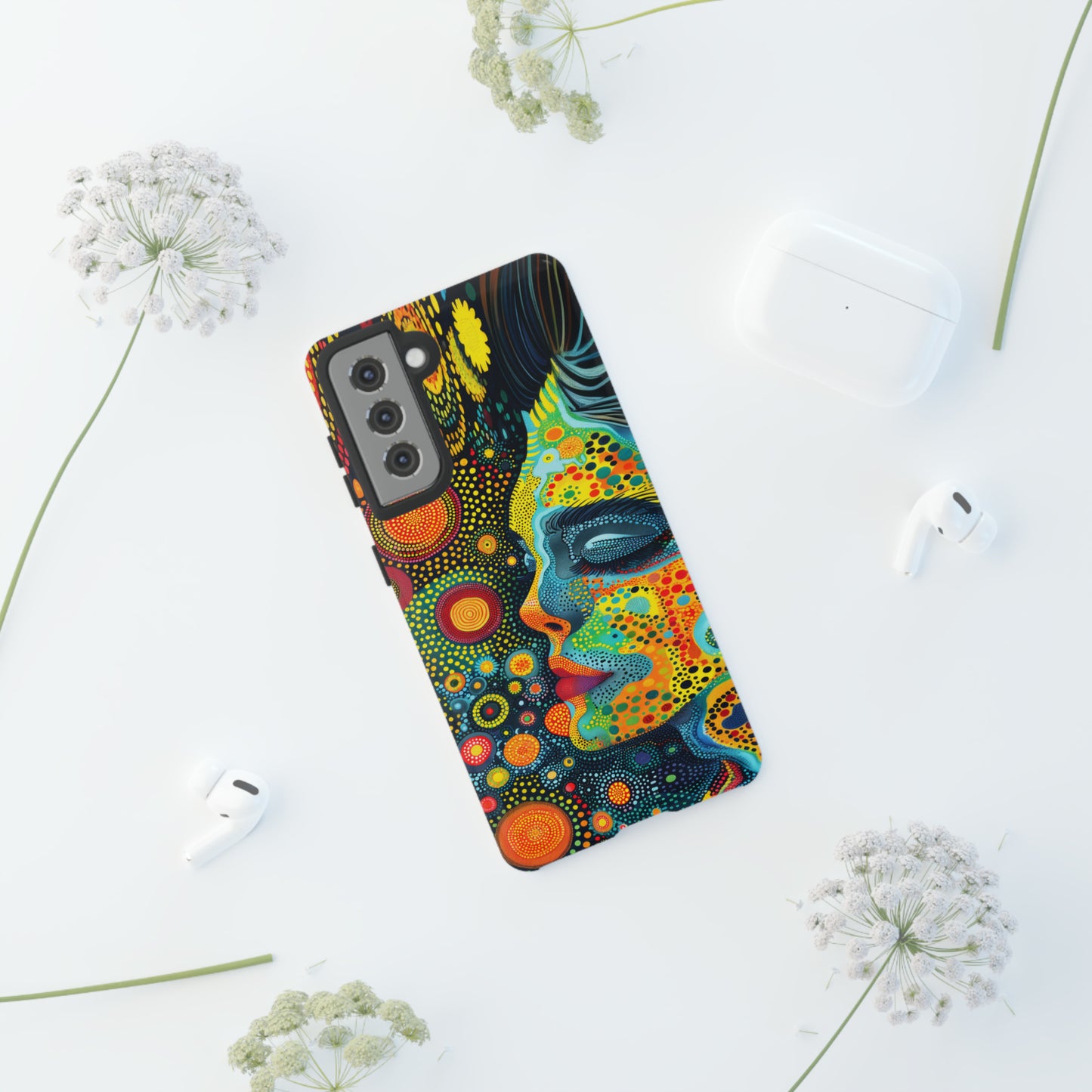 Phone Case, rainbow girl, Artistic design, Tough Case, Colorful whimsical rainbow fantasy design, iPhone 15, 14, 13, 12, 11, Samsung, Pixel