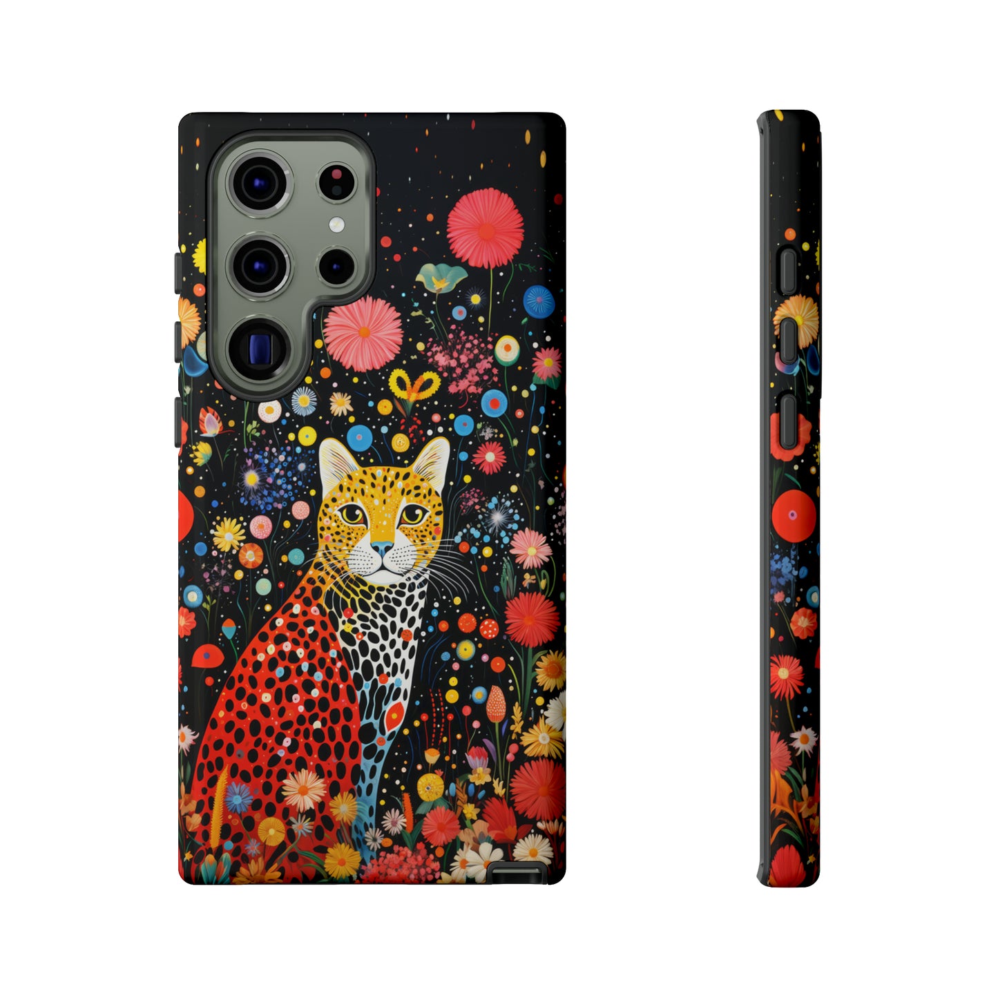 Cheetah in night flowers Tough Cases