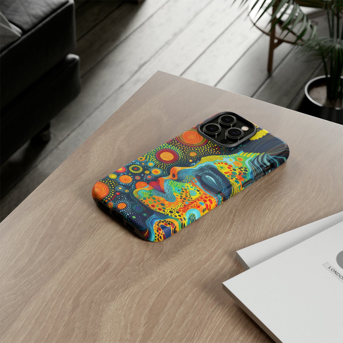 Phone Case, rainbow girl, Artistic design, Tough Case, Colorful whimsical rainbow fantasy design, iPhone 15, 14, 13, 12, 11, Samsung, Pixel