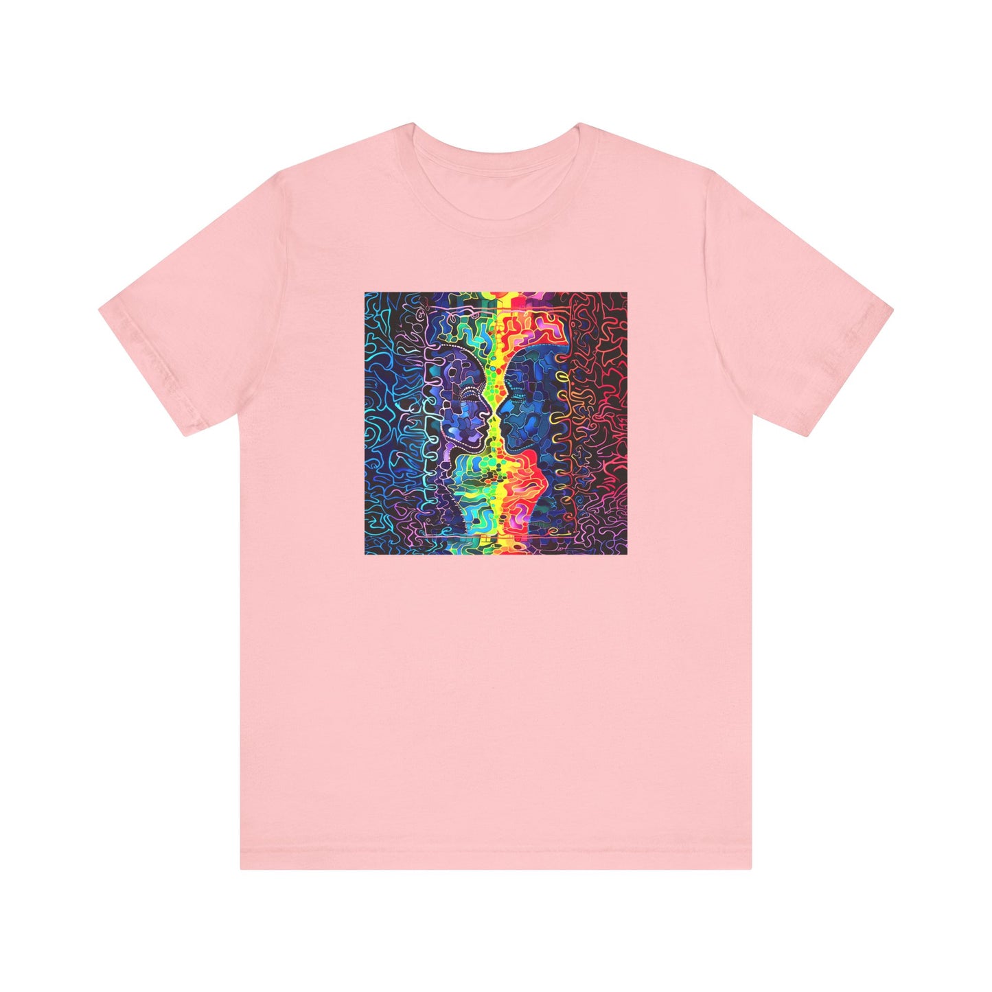 Rainbow puzzel man Unisex Jersey Short Sleeve Tee