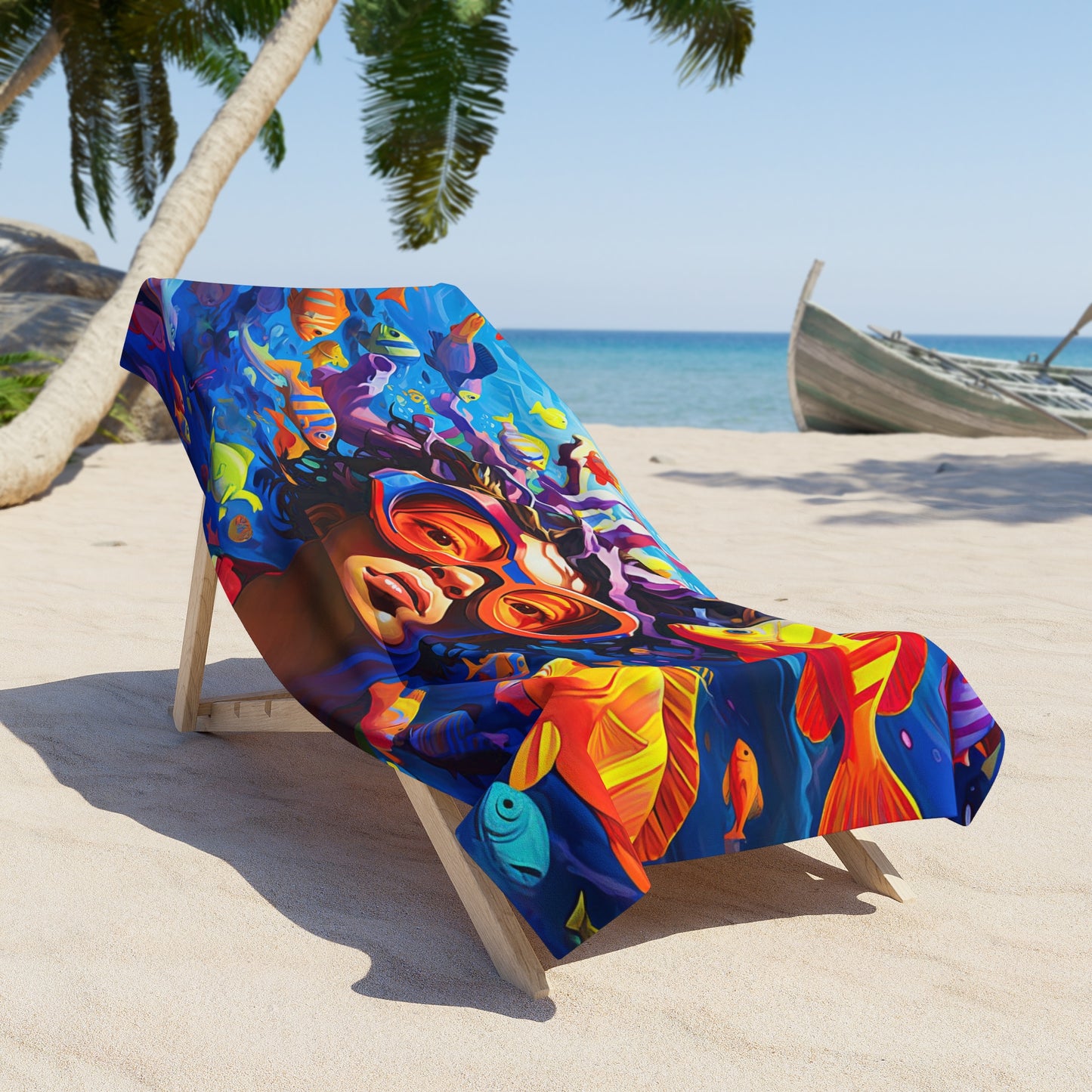 Rainbow Fish Beach Towel